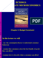 Intermediate Microeconomics: Chapter 2: Budget Constraint
