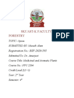 SKUAST-K FACULTY OF FORESTRY TOPIC- Opium