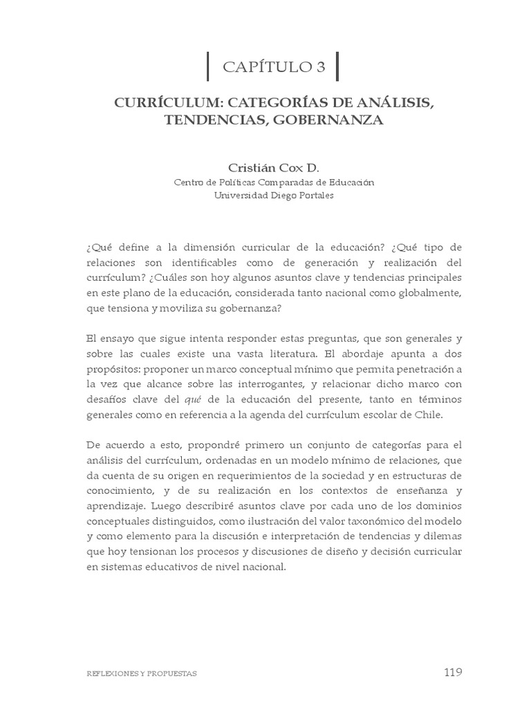 Análisis del Currículum Educativo Actual | PDF | Plan de estudios ...