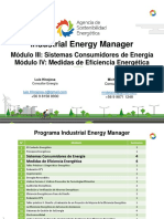 Industrial Energy Manager: Módulo III: Sistemas Consumidores de Energía Módulo IV: Medidas de Eficiencia Energética