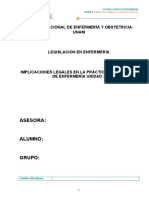 Actividad Integradora Unidad 3 (Legislacion en Enfermería)