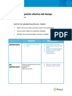 Matriz de Administracion Del Tiempo