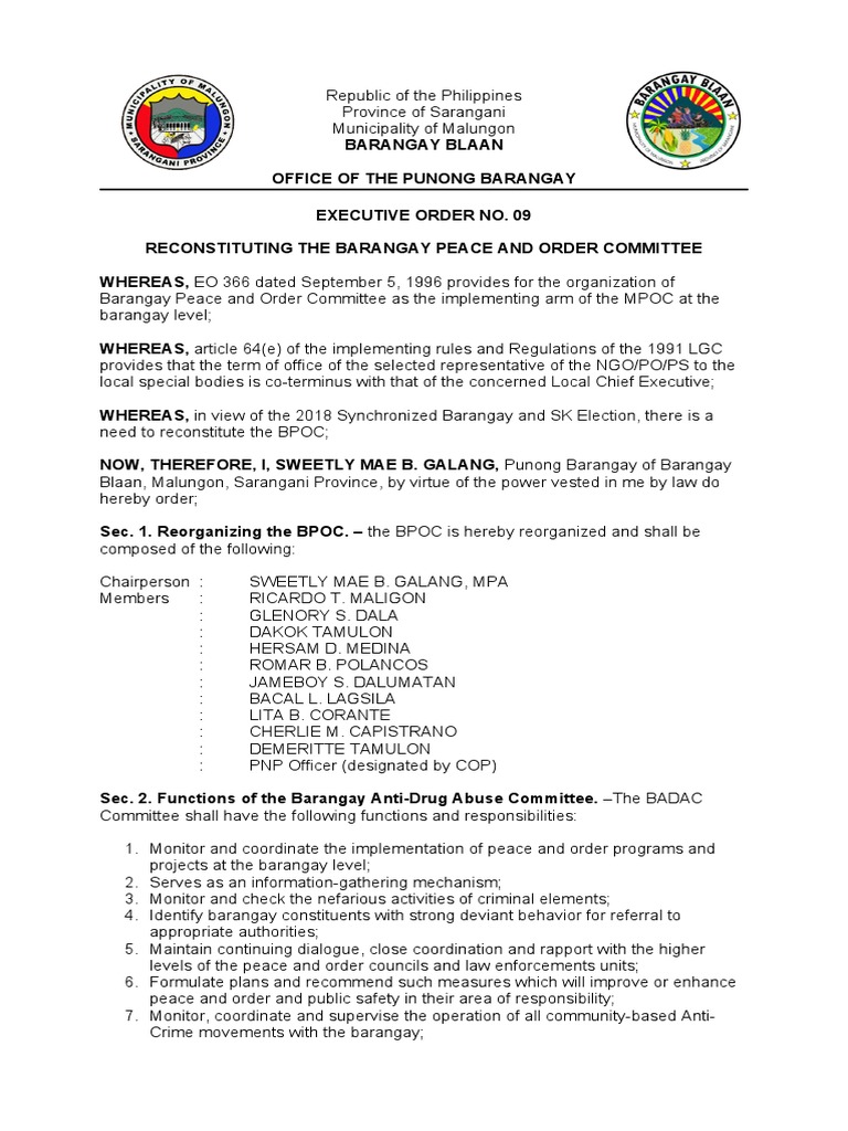 BPOC Executive Order PDF