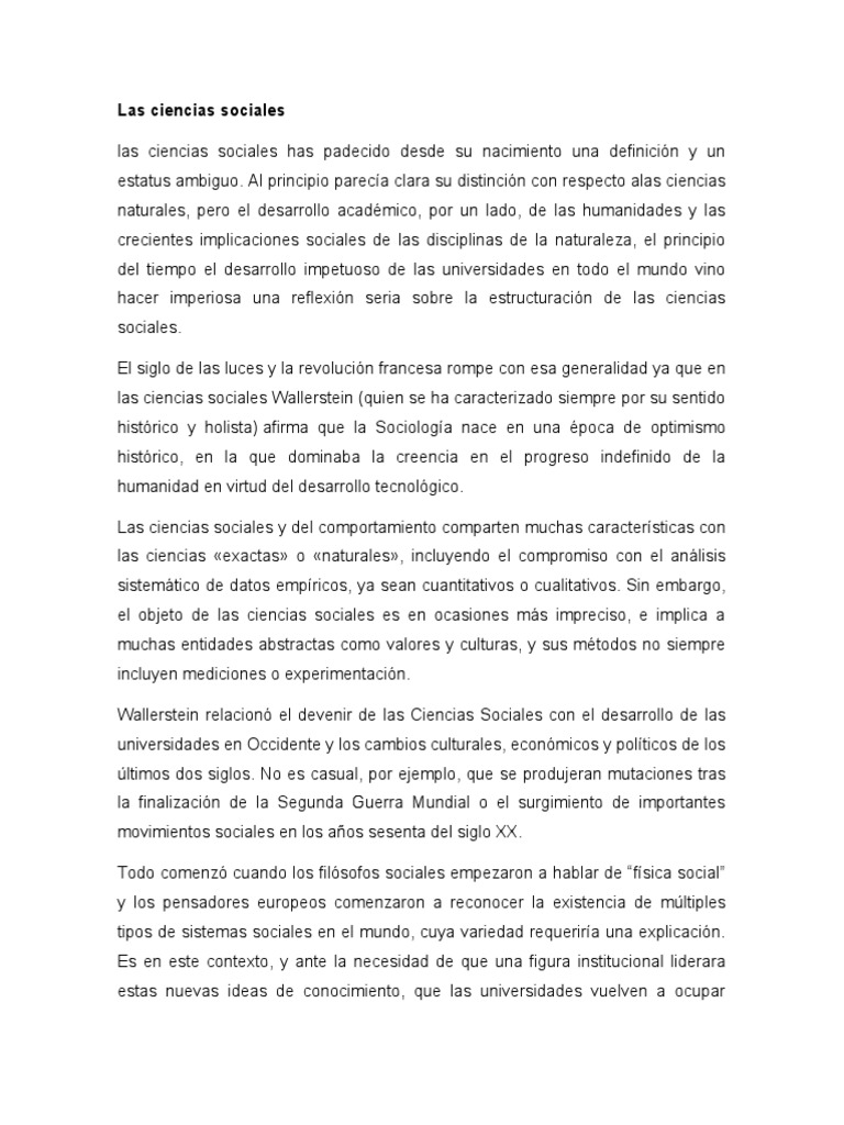 Las Ciencias Sociales Pdf Science Ciencias Sociales