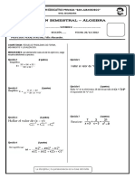 3ro Algebra Examen Bimestral