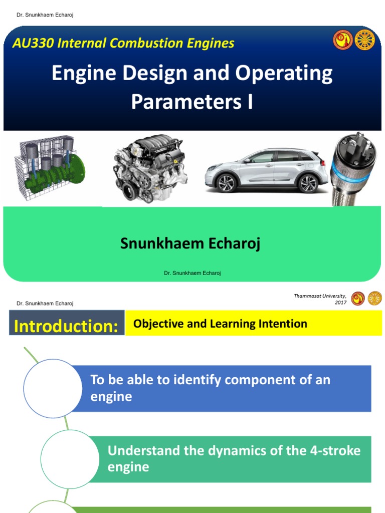 Engine Design and Operating Parameters I Snunkhaem Echaroj PDF