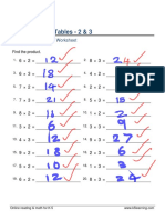 Multiplication Tables - 2 & 3