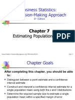 Business Statistics: A Decision-Making Approach: Estimating Population Values