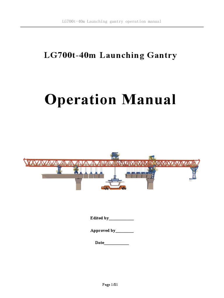 LG700t-40m Gantry Operation Guide | PDF