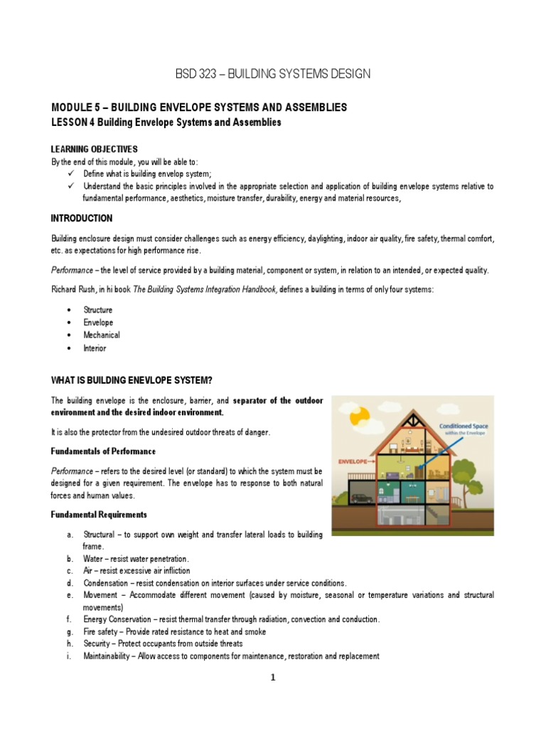 BSD 323 - Building Systems Design | Download Free PDF | Wall ...