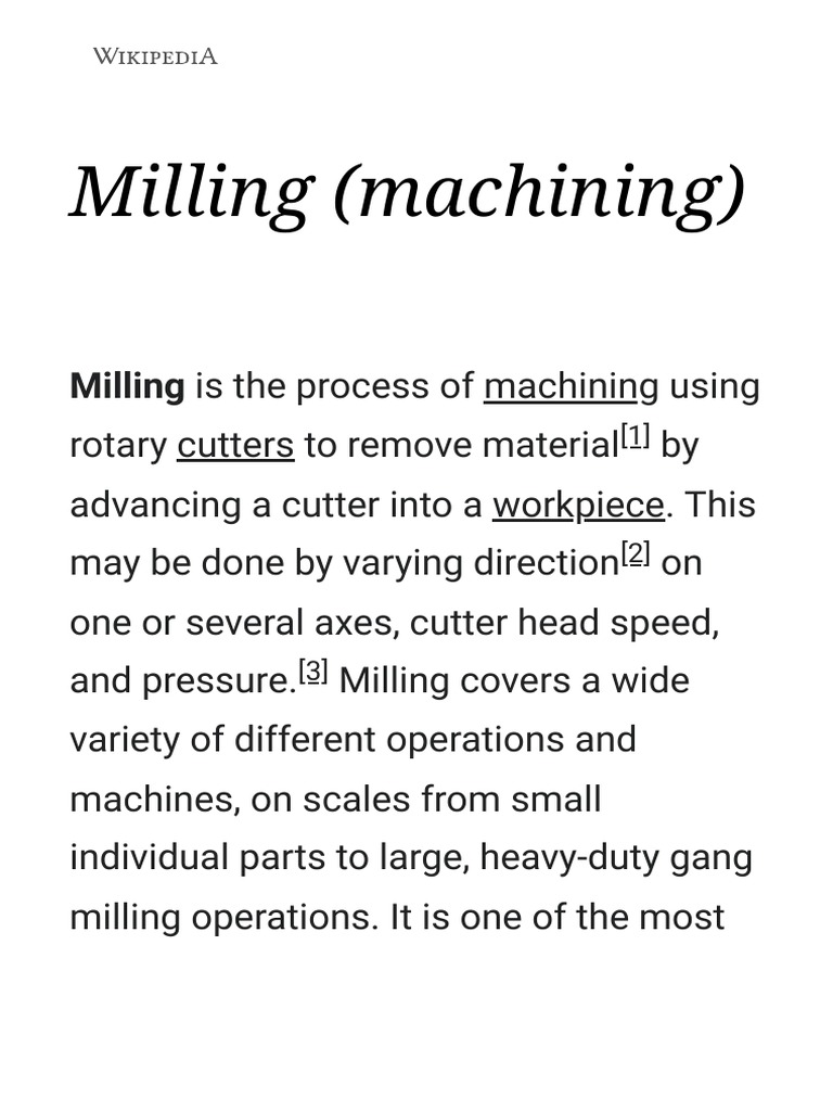 Overview of Milling Processes and Machines | PDF | Drill | Machining