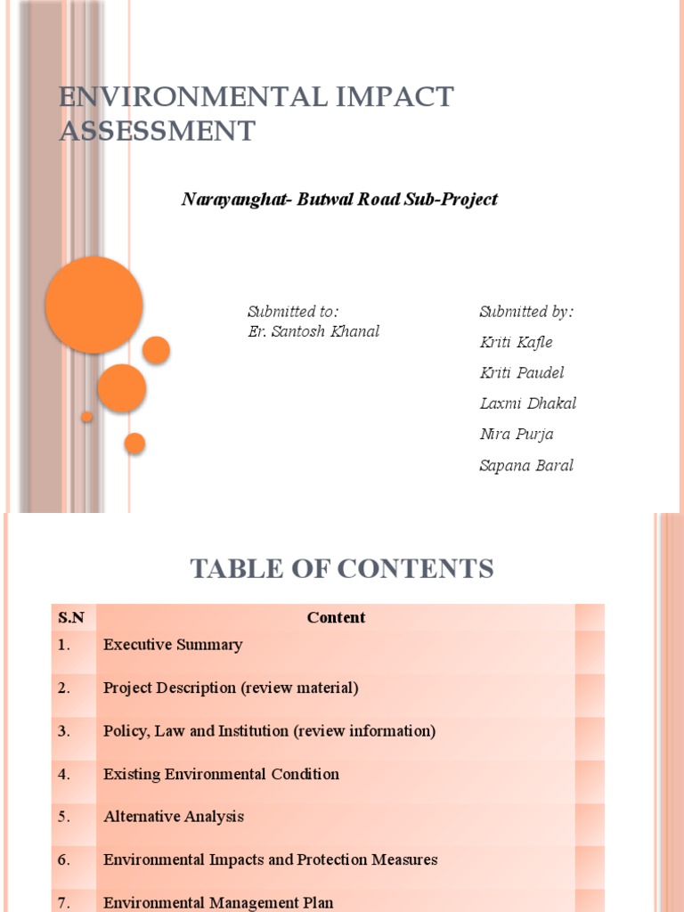 Eia Project | PDF | Intersection (Road) | Environmental Impact Assessment