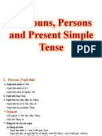 Pronouns, Persons and Present Simple Tense