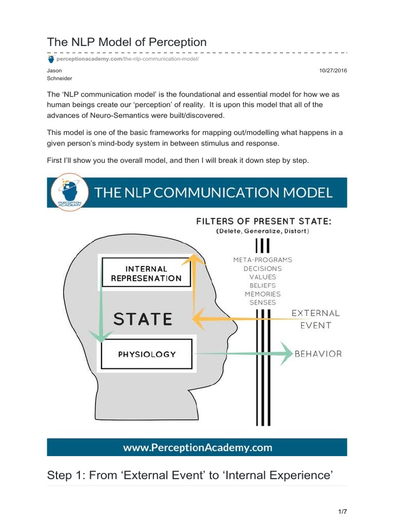 The Nlp Model Of Perception Pdf