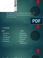 Review of Ips - CPG Guidelines On Assesment and Management of Idd and SLD
