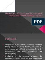 Assesment and Management of Women During Postnatal Period/Puerperium