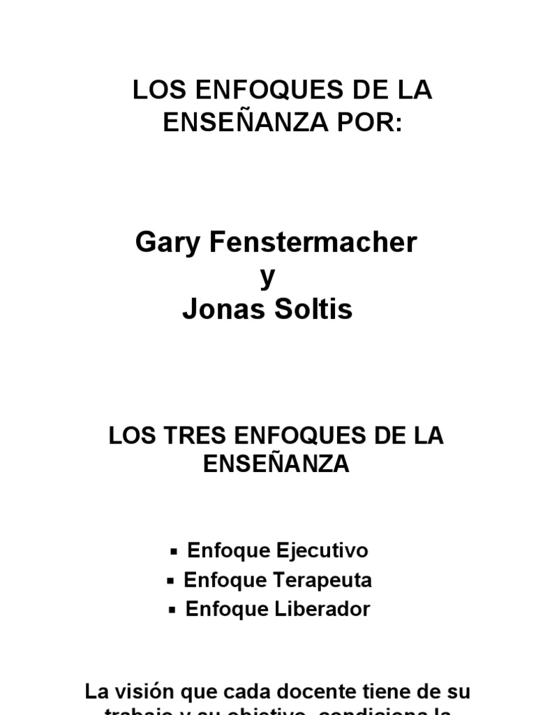 Los Enfoques de La Enseñanza | PDF | Crecimiento personal y profesional ...
