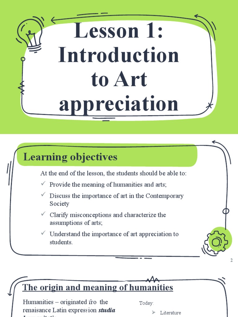 Art App Lesson 1 | PDF | Humanities | Cognition