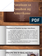 Panulaan Sa Panahon NG Amerikano