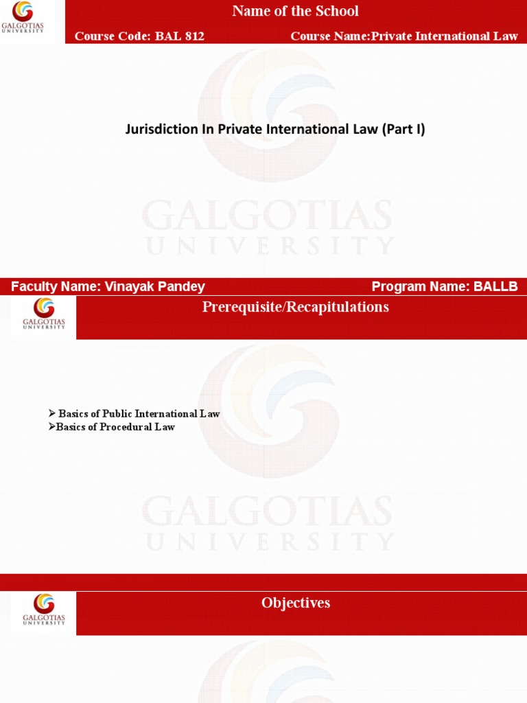 Jurisdiction in Private International Law PDF Lawsuit In Rem