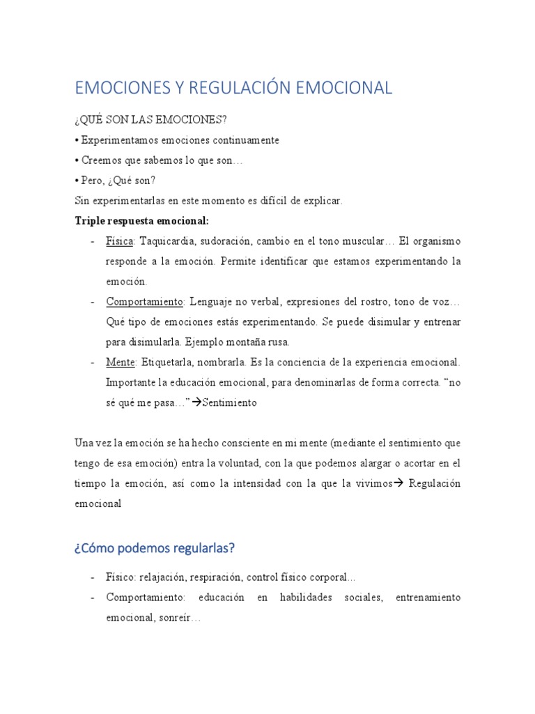 Regulación Emocional para Adolescentes | PDF | Las emociones | Mente