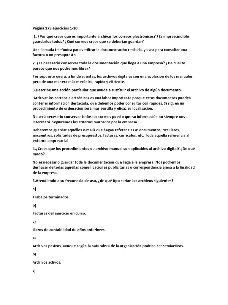 Página 175 Ejercicios 1 10 Tema 7 Pdf