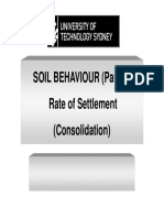 Soil Behaviour (Part 7) Rate of Settlement (Consolidation)