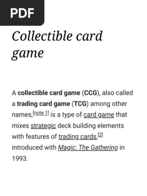 Collectible card game - Wikipedia(1)