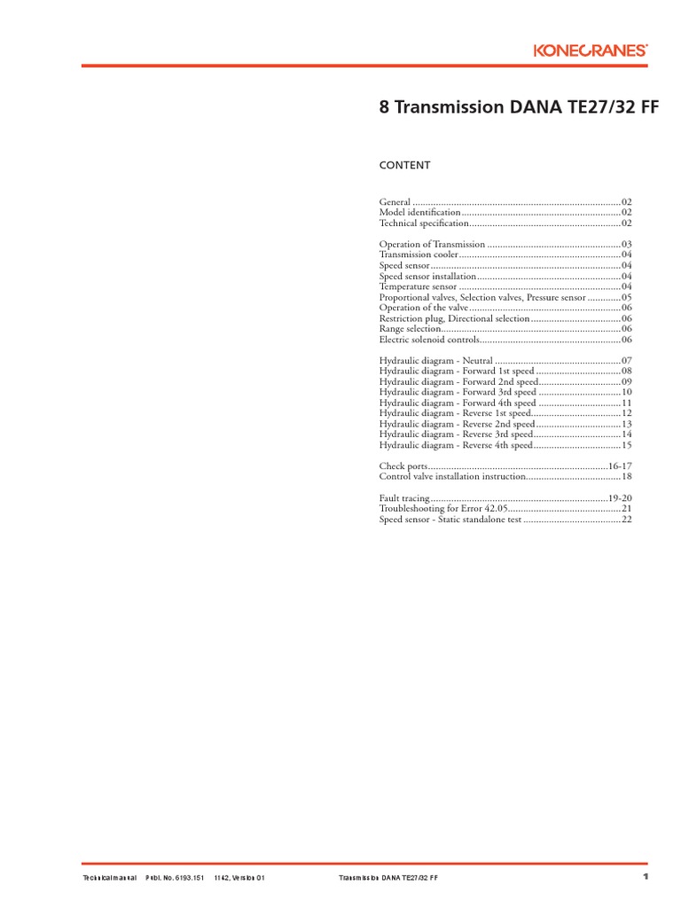 8. 6193.151_General Reachstacker Forklift_Transmission DANA TE2732