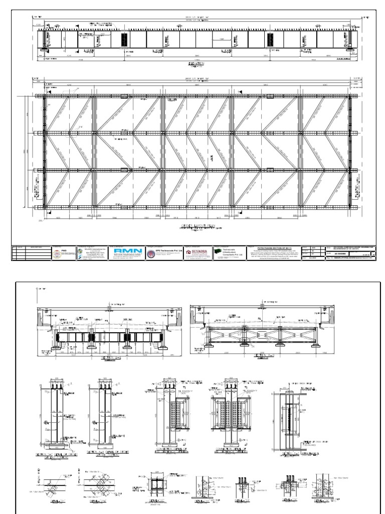 Steel Composite Girder Drawing for NH-13 | PDF