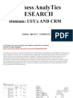 Business Analytics Research: Domain: Ui/Ux and CRM
