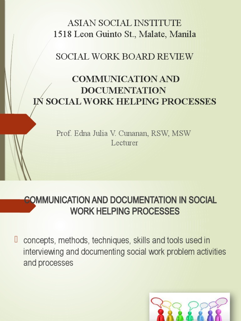 Communication in Social Work Processes | PDF | Communication ...