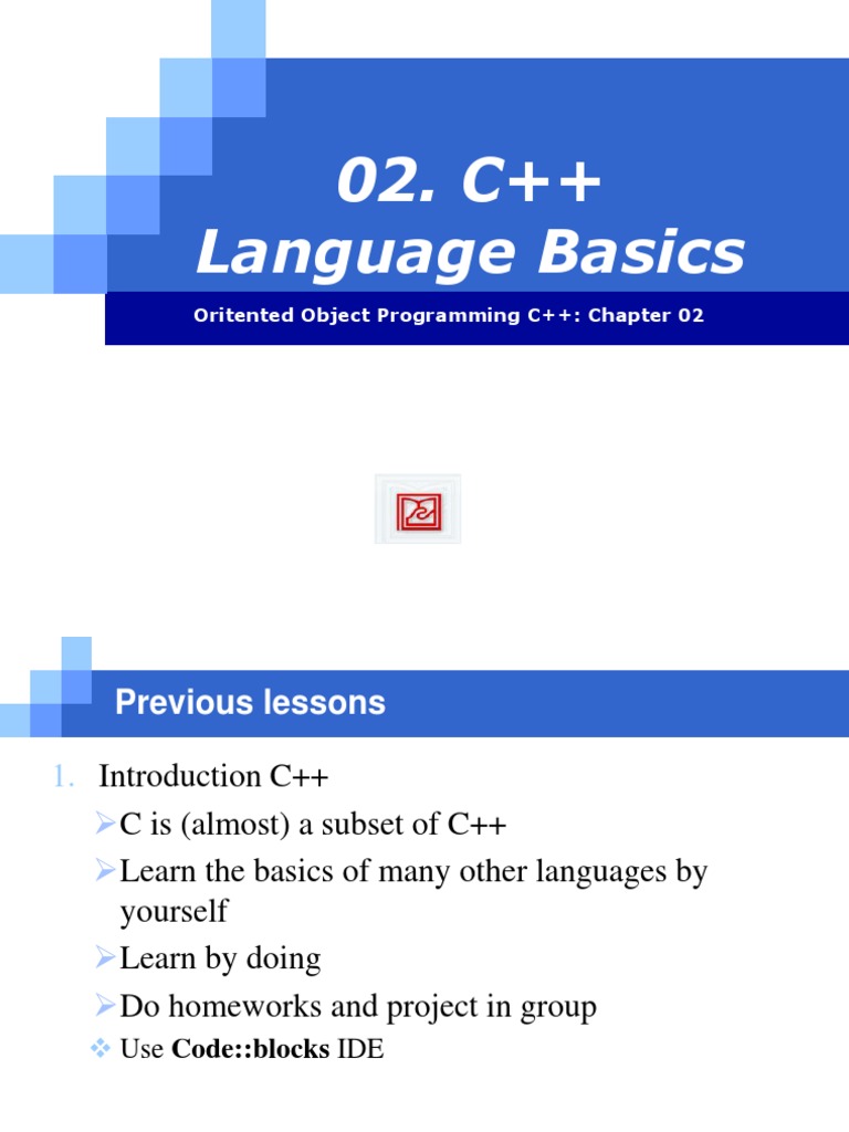Lesson 02 - 02. C++ Language Basics | PDF