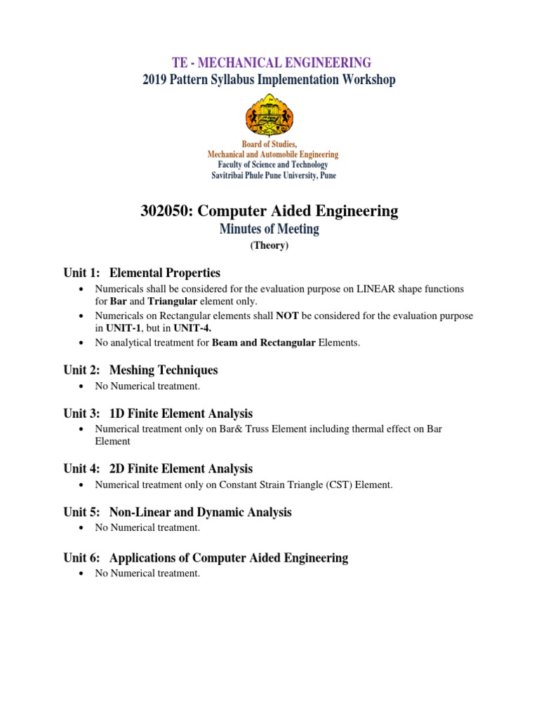 Electronics And Computer Engineering Syllabus Sppu Te