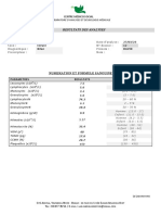 Resultats Des Analyses: Numeration Et Formule Sanguine