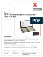 RS Pro Surface Roughness Comparator Composite Set: Datasheet
