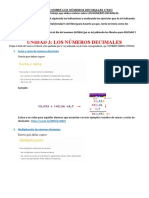 Trabajo Sobre Los Números Decimales 1ºeso