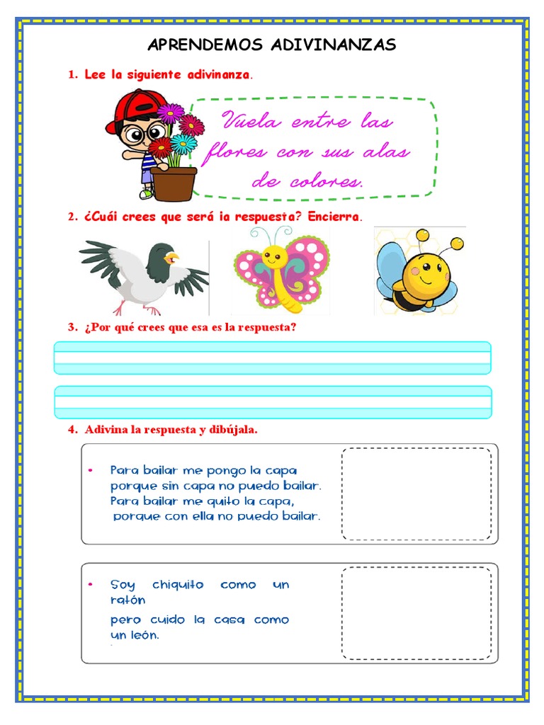 Adivinanzas para Primer Grado | PDF