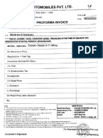 Koncept Automobiles Pvt. Ltd. Proforma Invoice for Mahindra Scorpio