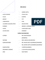 Bio-Data: Family Background