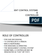Management Control Systems & Controller: J.K.Oke