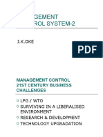 Management Control System-2: J.K.Oke