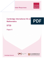 9709 Mathematics Paper6 Example Candidate Responses