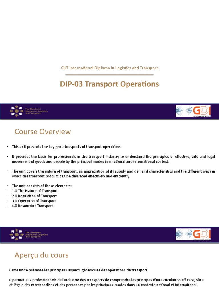 Triage Logistique, Transport de chargements partiels et complets