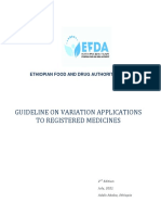 EFDA Guideline on Variation Applications for Registered Medicines