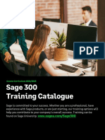 Sage 300 Training Catalogue: Course Curriculum 2022/2023