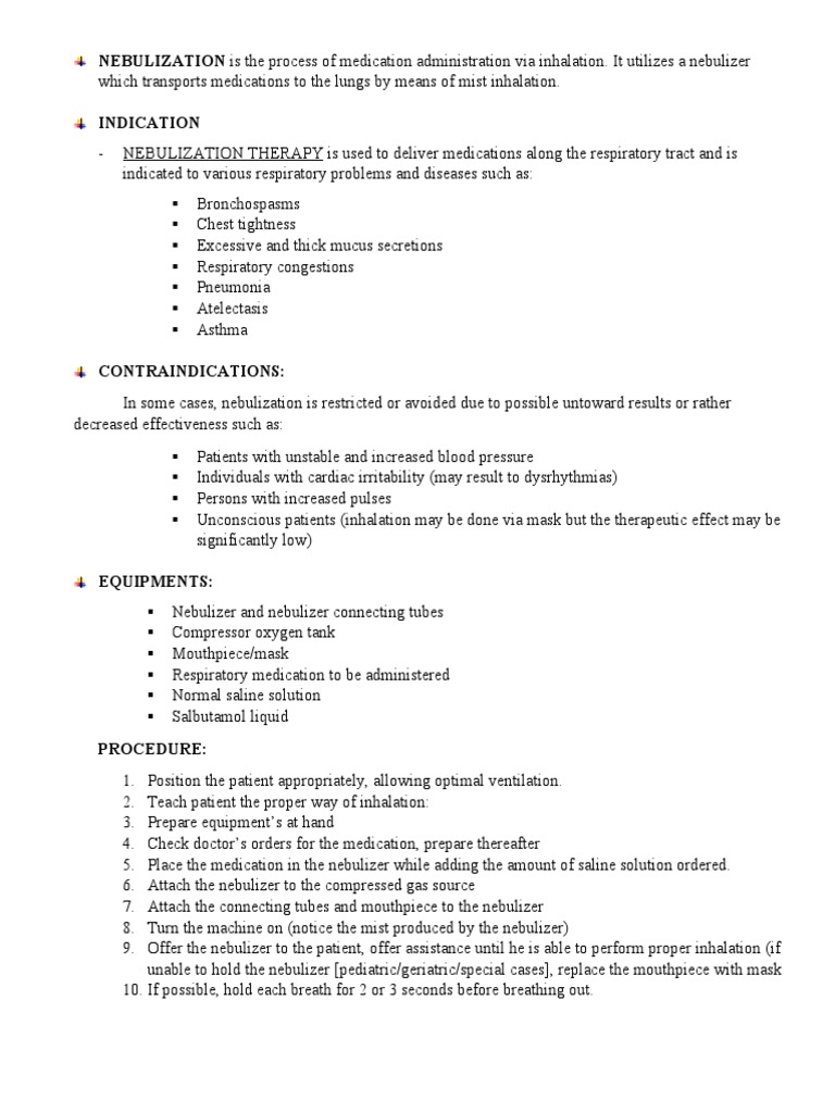 NEBULIZATION PDF Respiratory Tract Medicine