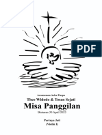 Jati - Misa Panggilan, 30 April 2023, Bintaran