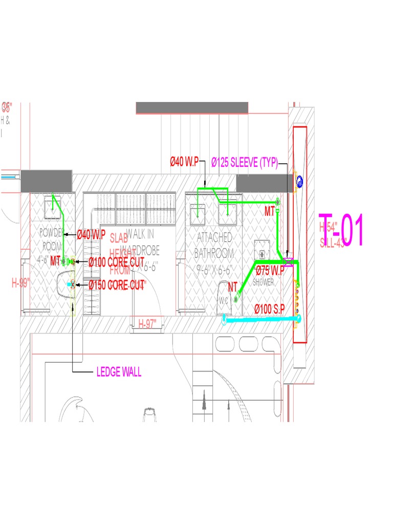 Walk-In Wardrobe and Bathroom Layout | PDF