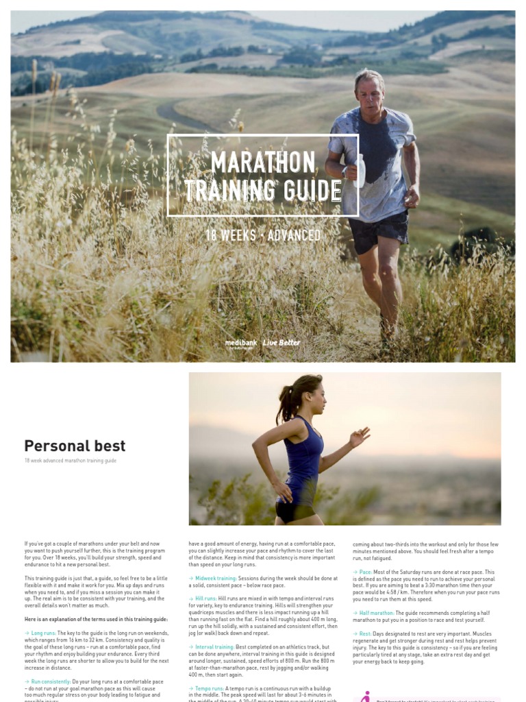 Training Guide Marathon Advanced 18week | PDF | Marathon | Running